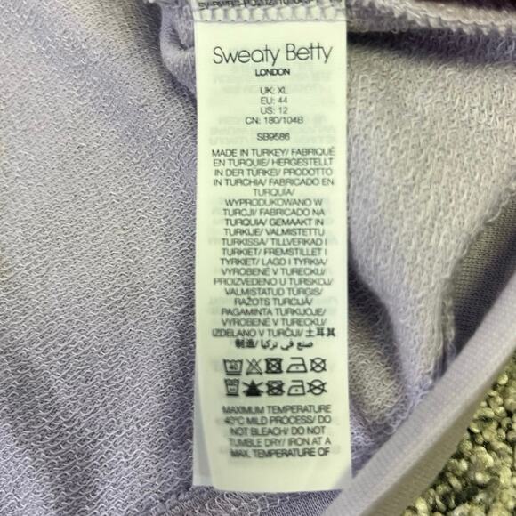 Sweaty Betty After Class Hoodie, Women’s XL Light Lavender Activewear Organic - Picture 9 of 11